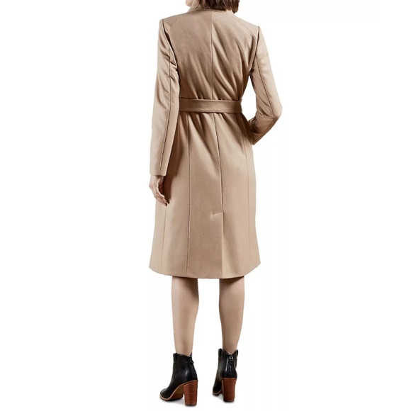 Ted Baker Midi Wool & Cashmere Wrap Coat - Picture 4 of 11